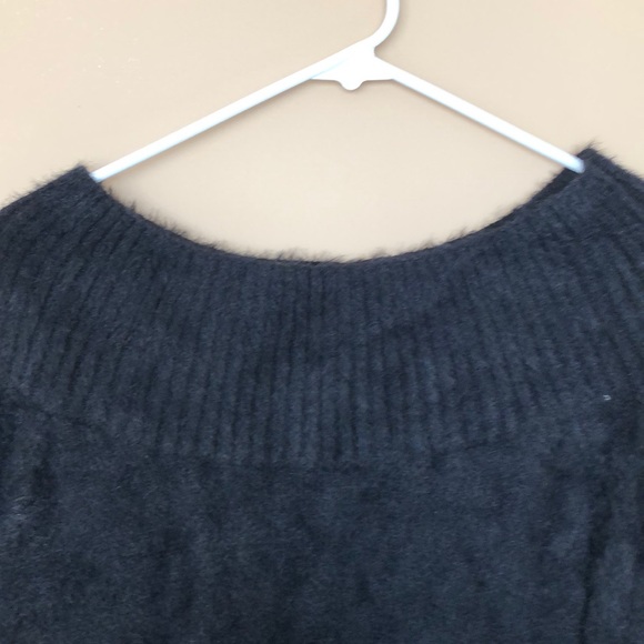Loft off the shoulder black tunic sweater - Picture 4 of 6